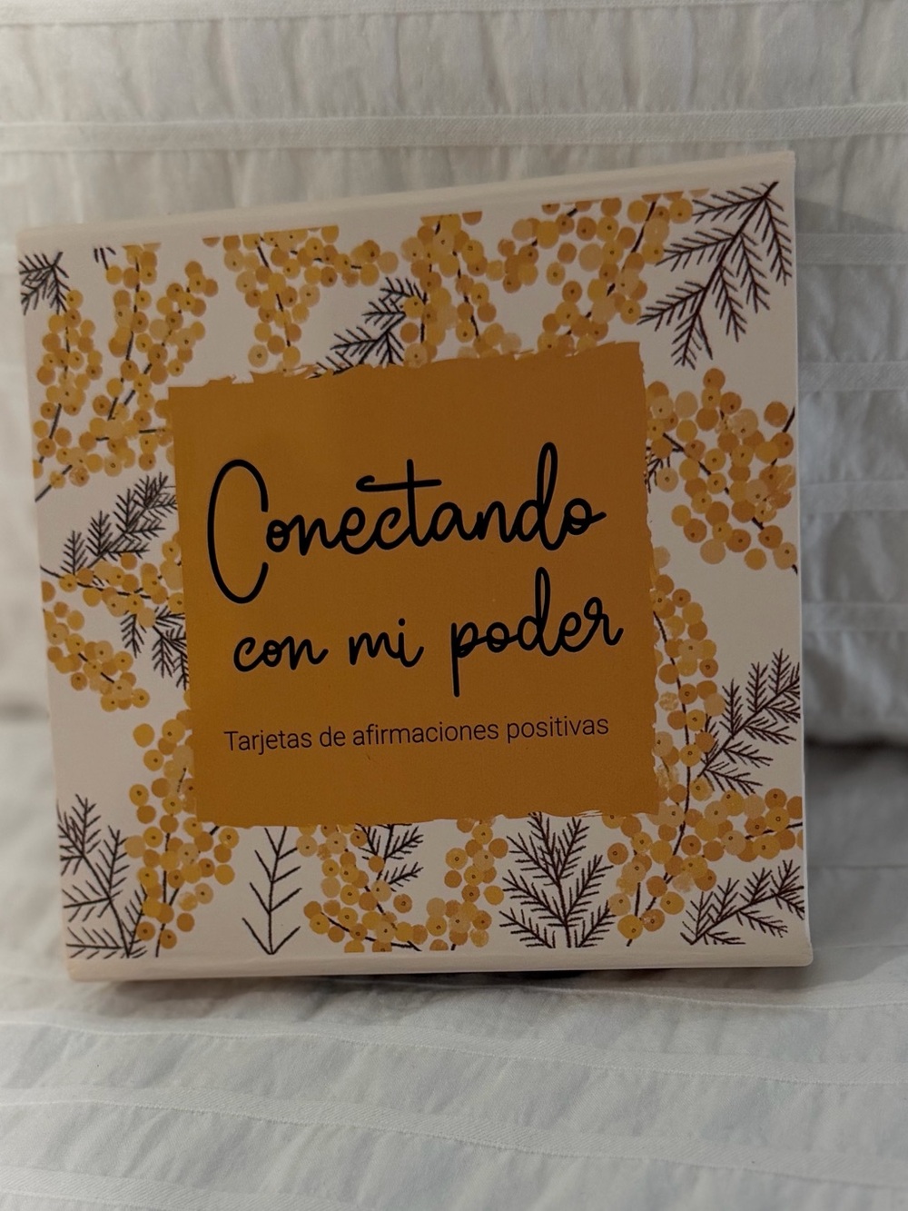 TOUS Conectando con mi poder - Yellow Floral Affirmation Cards